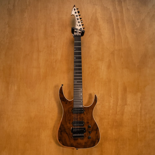 Ormsby Hype Run 18 Standard Scale 7-string electric guitar in walnut finish with sleek body and modern design.