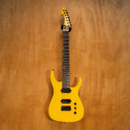 Ormsby Hype Run 18 Standard Scale 7-string electric guitar in High Alert finish, showing the guitar's body and neck details.