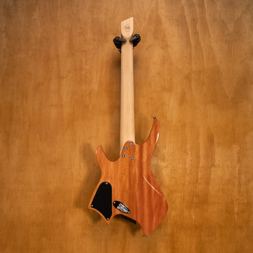 Ormsby Goliath Run 17 multi-scale 7-string electric guitar in ice cool finish, showing the body and neck details.