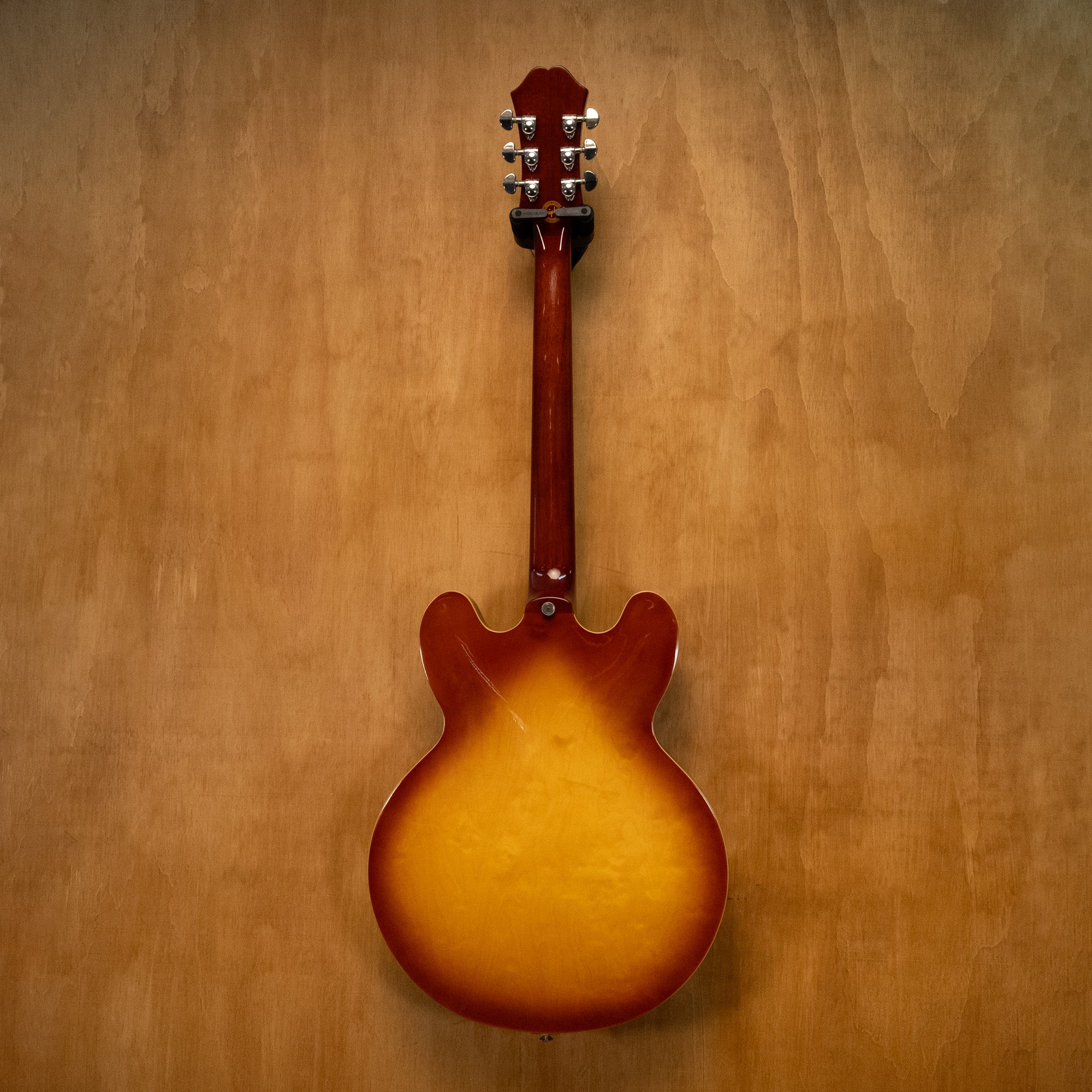 Epiphone Limited Edition ES-335 Pro electric guitar in Iced Tea finish, made in Korea, with classic semi-hollow body design.