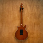 Burns London Brian May Signature Electric Guitar in Honey Sunburst, made in Korea, with detailed wood grain and classic design.