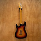 Fender '58 Stratocaster electric guitar in 3-tone sunburst with Texas Specials pickups, crafted in Japan, viewed from the front.