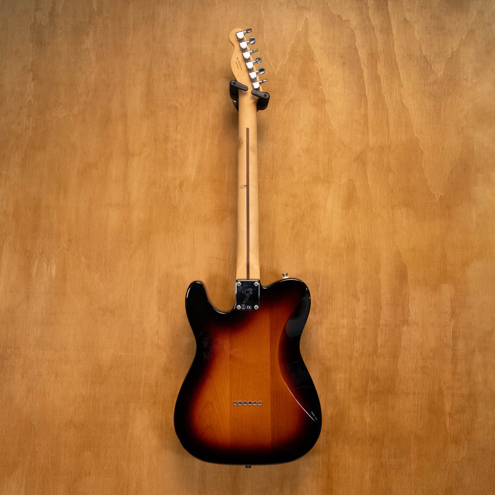Preloved Fender Telecaster Player II HH electric guitar with dual humbucker pickups and maple neck, shown in a close-up shot.