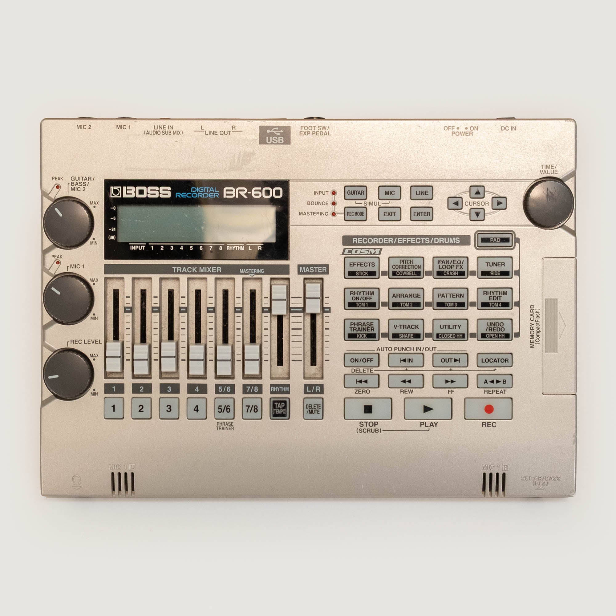 Preloved BOSS BR-600 digital recorder with controls and display, used for professional audio recording and music production.