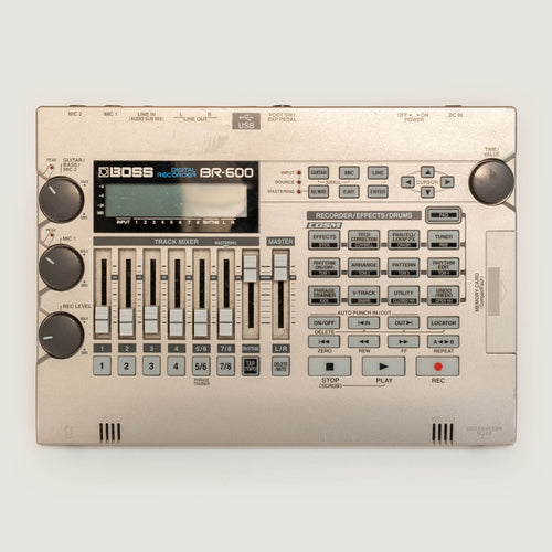 Preloved BOSS BR-600 digital recorder with controls and display, used for professional audio recording and music production.