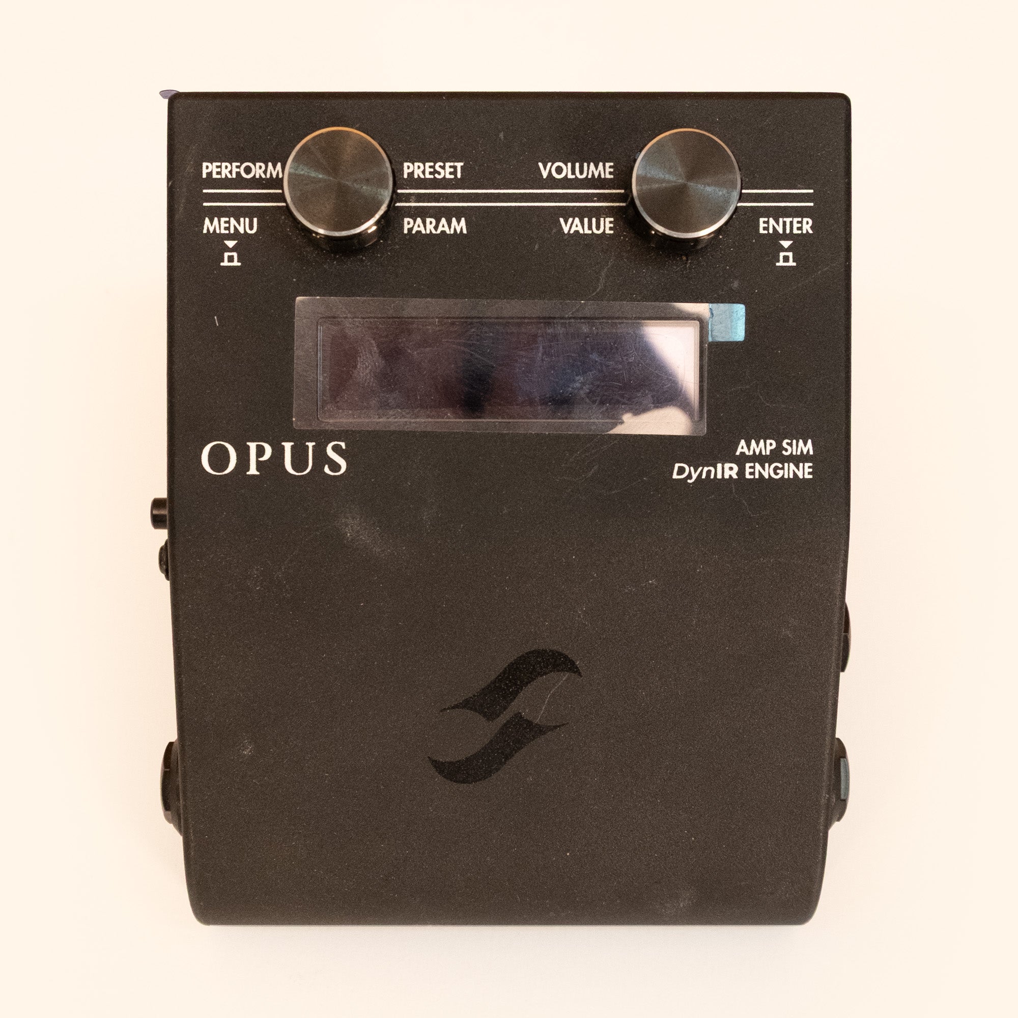 Two Notes Opus Amp Modeller and Cab Sim effects pedal, pre-owned, with controls and input/output jacks visible in the image.