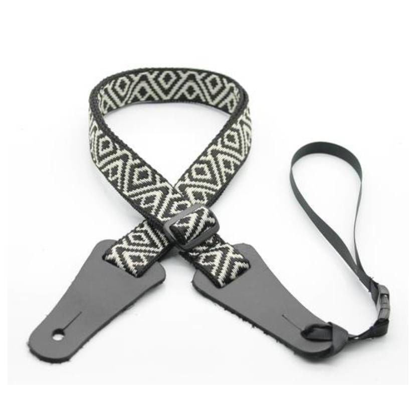 DSL Straps Bluegrass Series Poly Ukulele Strap 1in - B&W