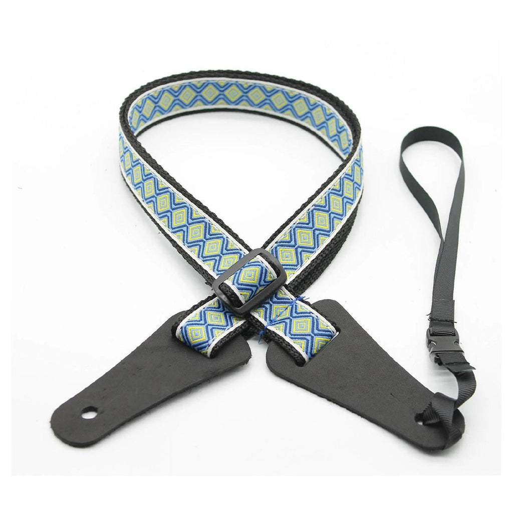 DSL Straps Bluegrass Series Poly Ukulele Strap 1in - Tile Blue
