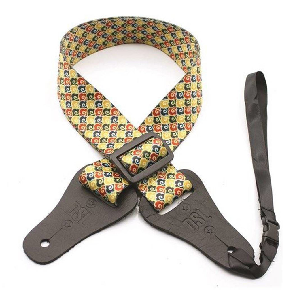 DSL Straps Bluegrass Series Poly Ukulele Strap 1.5in - CLD Yellow
