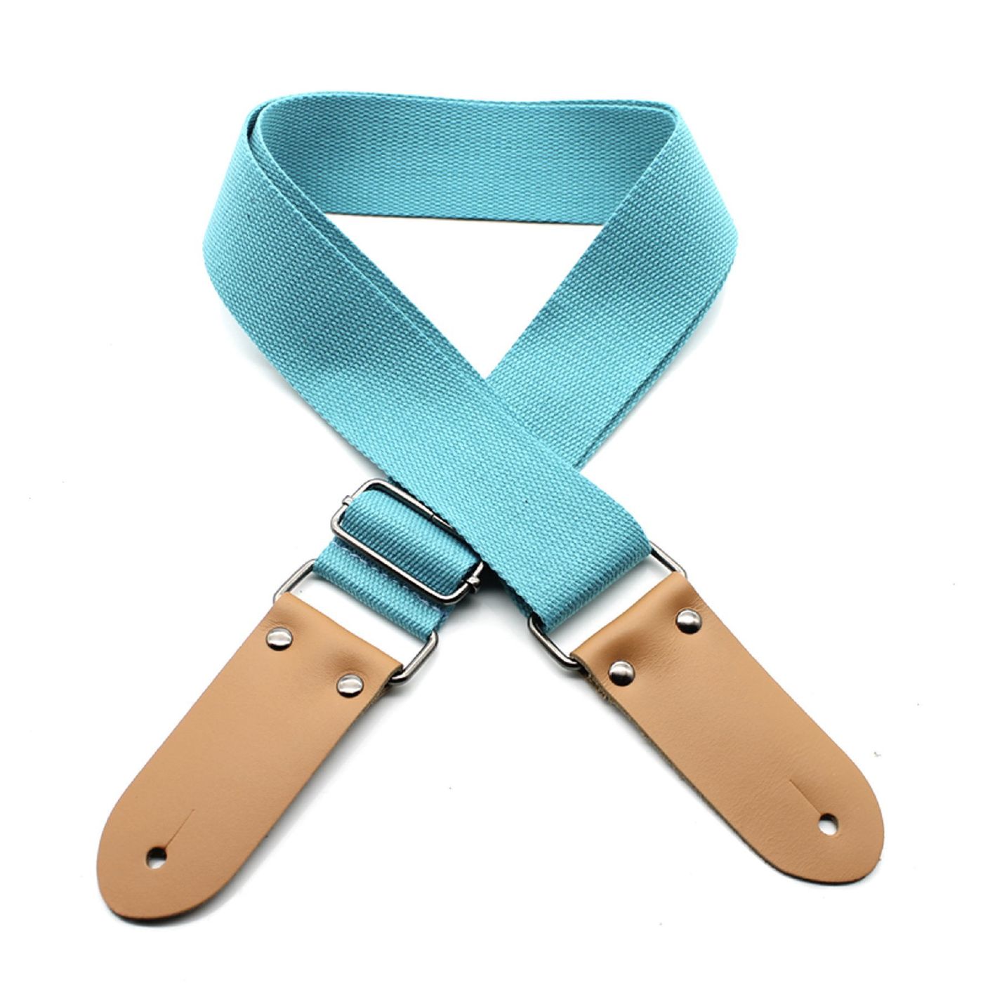 DSL Straps Weaving Series Cotton Guitar Strap 2in - Light Blue