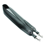 DSL Straps Bluegrass Series Leather Banjo Strap 2.5in - Black/Black Clip