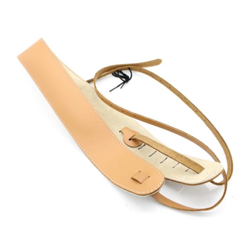 DSL Straps Bluegrass Series Leather Banjo Strap 2.5in - Tan/Beige