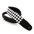 DSL Straps Metal Series Pyramid Metal Leather Guitar Strap 2.5in - White