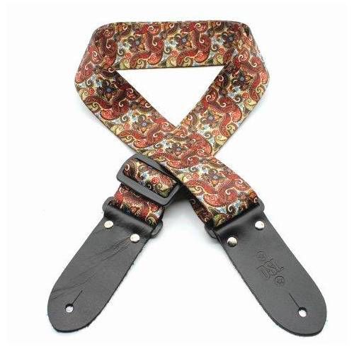 DSL Straps Weaving Series Digital Print Poly Guitar Strap 2in - PAIS Brown