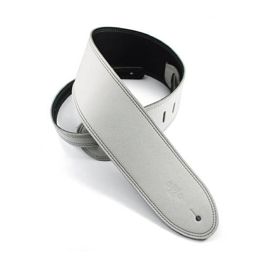 DSL Straps Premium Series Reversible Leather Guitar Strap 3.5in - Reversible Black & White