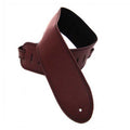 DSL Straps Premium Series Suede Guitar Strap 3.5in Leather & Padded Suede - Maroon/Black