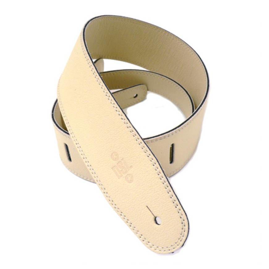 DSL Straps Premium Series Triple Garment Leather Guitar Strap 2.5in - Beige