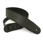 DSL Premium Triple Padded Garment Leather Guitar Strap 2.5" - Black