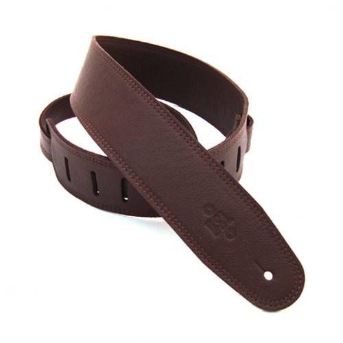 DSL Straps Premium Series Triple Garment Leather Guitar Strap 2.5in - Brown