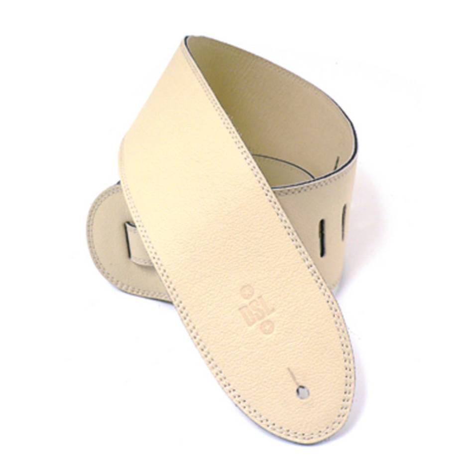DSL Straps Premium Series Triple Garment Leather Guitar Strap 3.5in - Beige