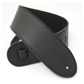 DSL Straps Premium Series Triple Garment Leather Guitar Strap 3.5in - Black