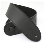 DSL Straps Premium Series Triple Garment Leather Guitar Strap 3.5in - Black