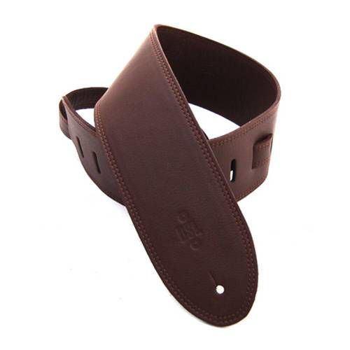 DSL Straps Premium Series Triple Garment Leather Guitar Strap 3.5in - Brown