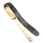 DSL Straps Exotic Series Hand Dyed Leather Guitar Strap 2.5in - Hand Dyed Black