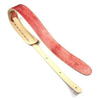 DSL Straps Exotic Series Hand Dyed Leather Guitar Strap 2.5in - Hand Dyed Red