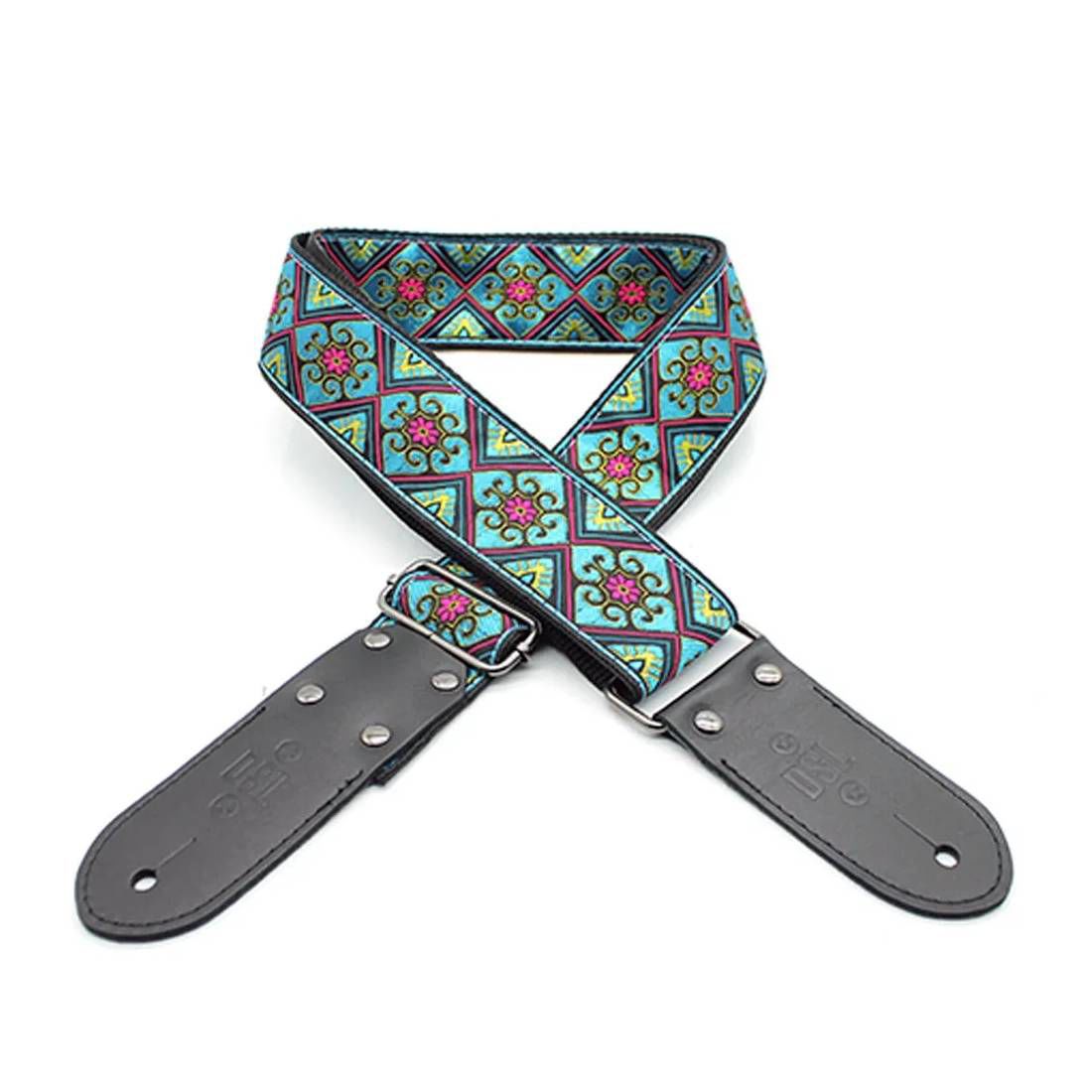 DSL Straps Weaving Series Jacquard Weaving Guitar Strap 2in  - Babylon Blue