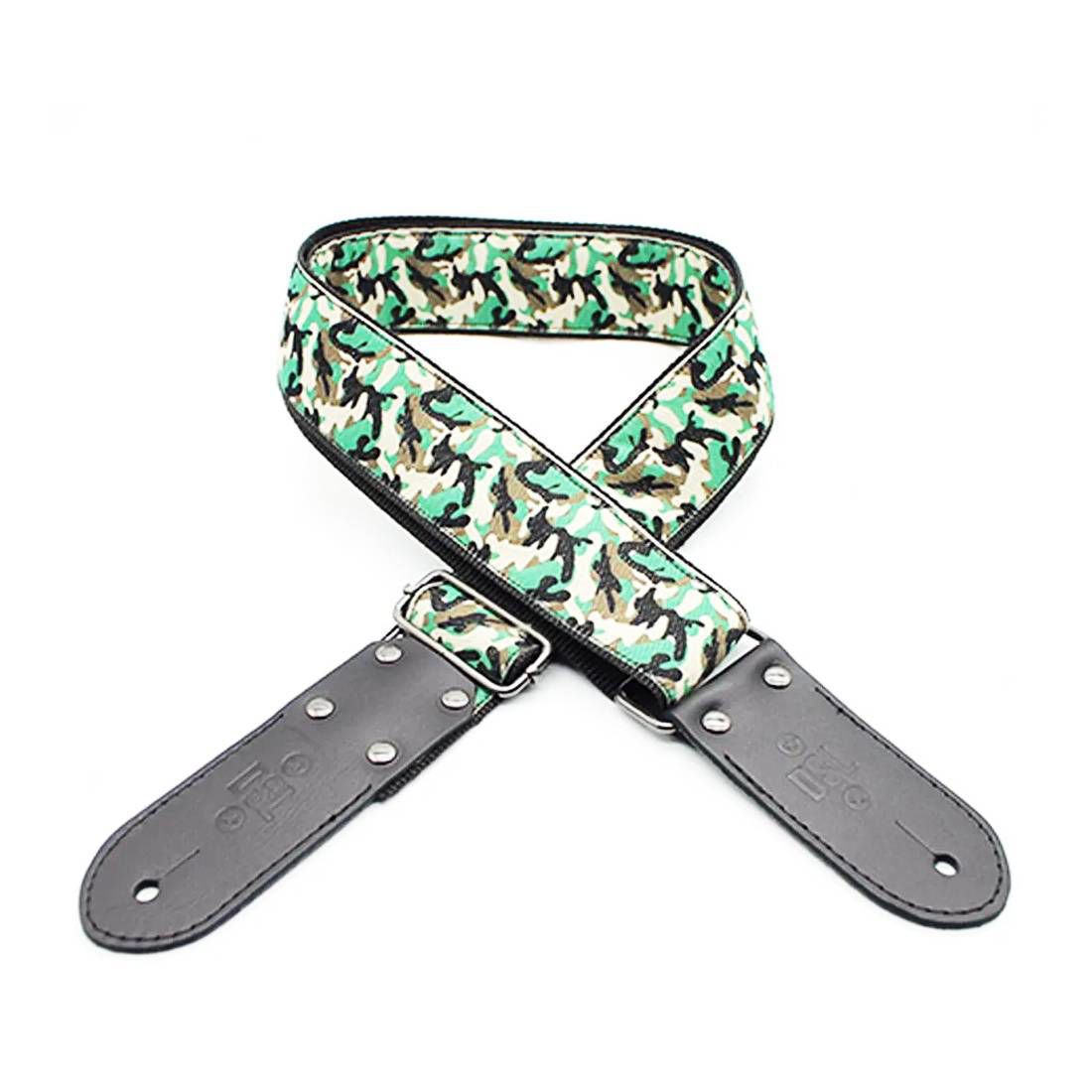 DSL Straps Weaving Series Jacquard Weaving Guitar Strap 2in  - Camo Green