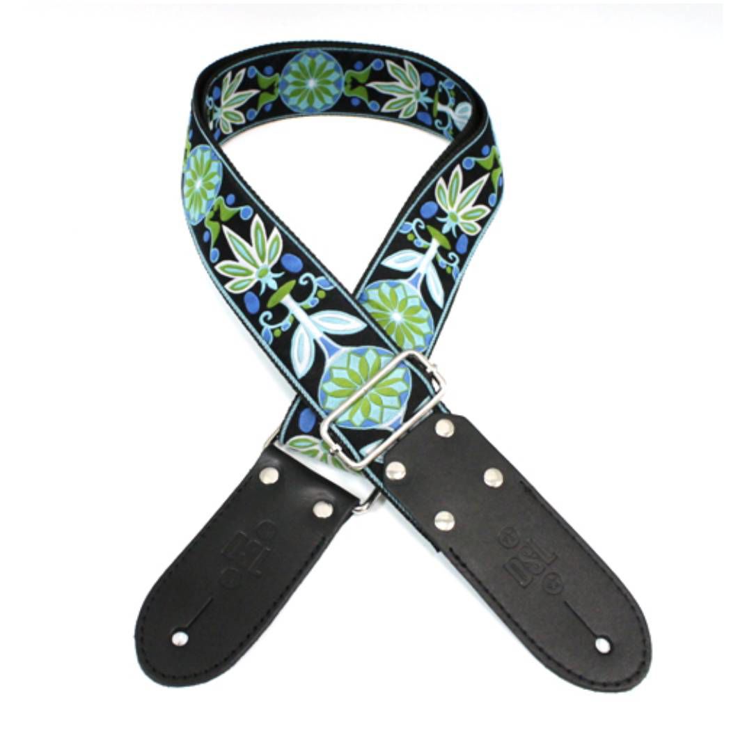 DSL Straps Weaving Series Jacquard Weaving Guitar Strap 2in  - Fair Blue