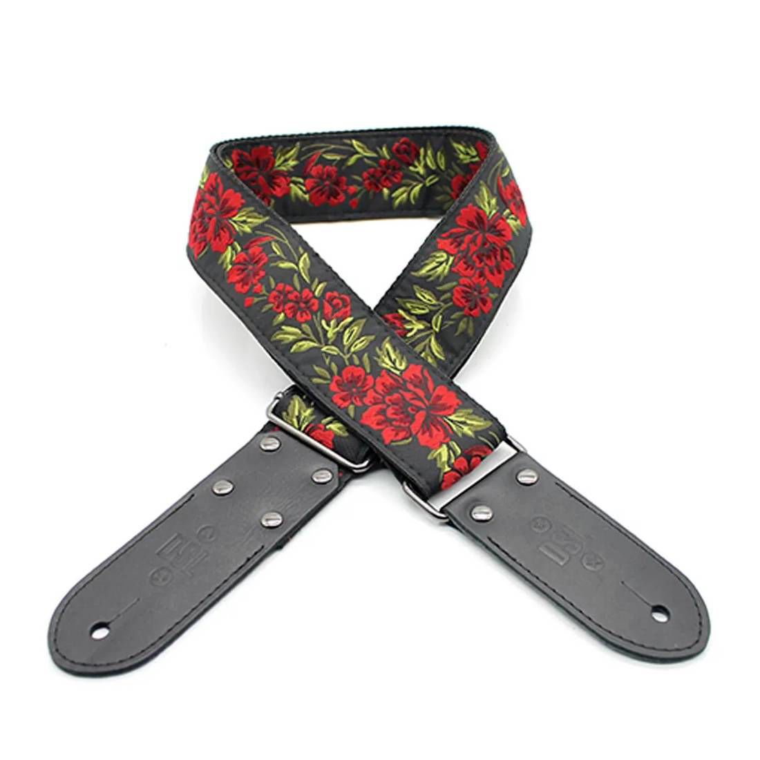 DSL Straps Weaving Series Jacquard Weaving Guitar Strap 2in  - FG Red