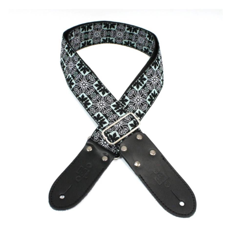 DSL Straps Weaving Series Jacquard Weaving Guitar Strap 2in  - FIL White