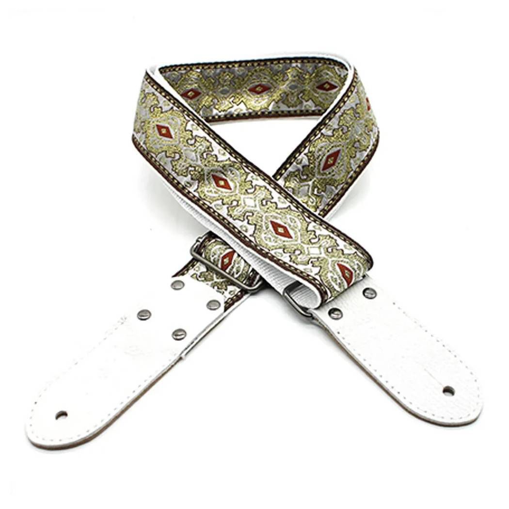 DSL Straps Weaving Series Jacquard Weaving Guitar Strap 2in  - King Gold