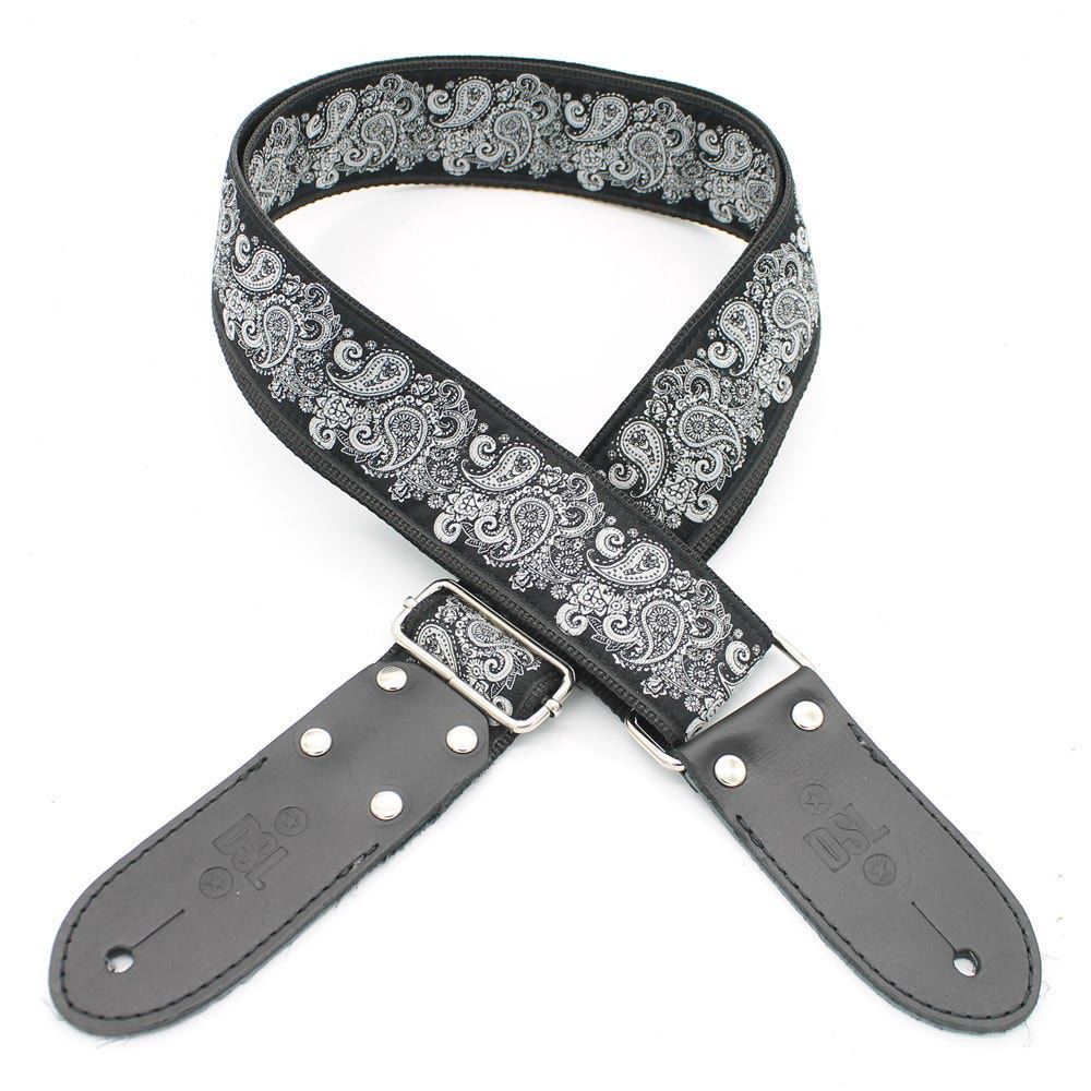 DSL Straps Weaving Series Jacquard Weaving Guitar Strap 2in  - Pais Black