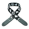 DSL Straps Weaving Series Jacquard Weaving Guitar Strap 2in  - Peace Black