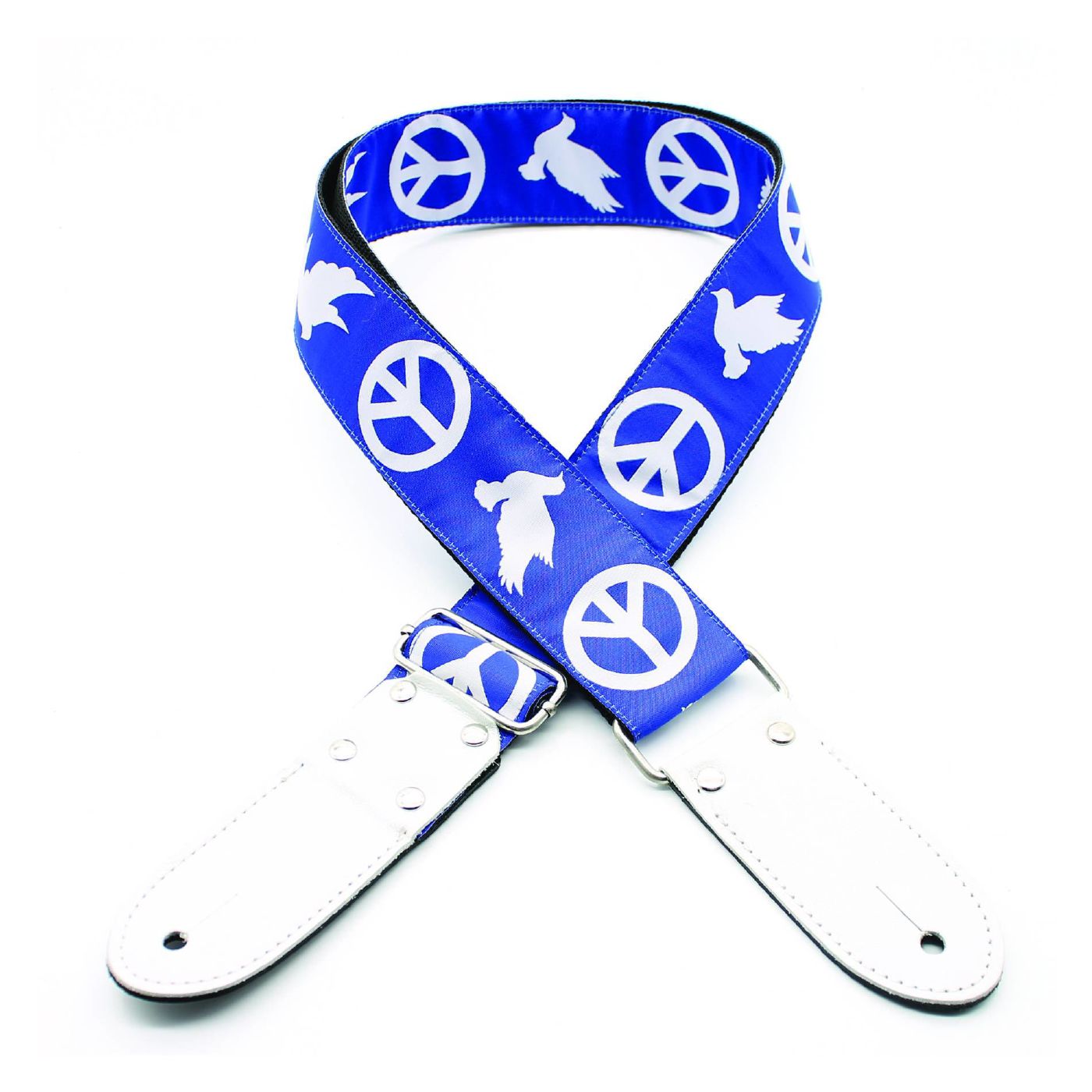 DSL Straps Weaving Series Jacquard Weaving Guitar Strap 2in  - Peace Blue