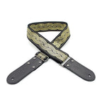 DSL Straps Weaving Series Jacquard Weaving Guitar Strap 2in  - Plat Gold
