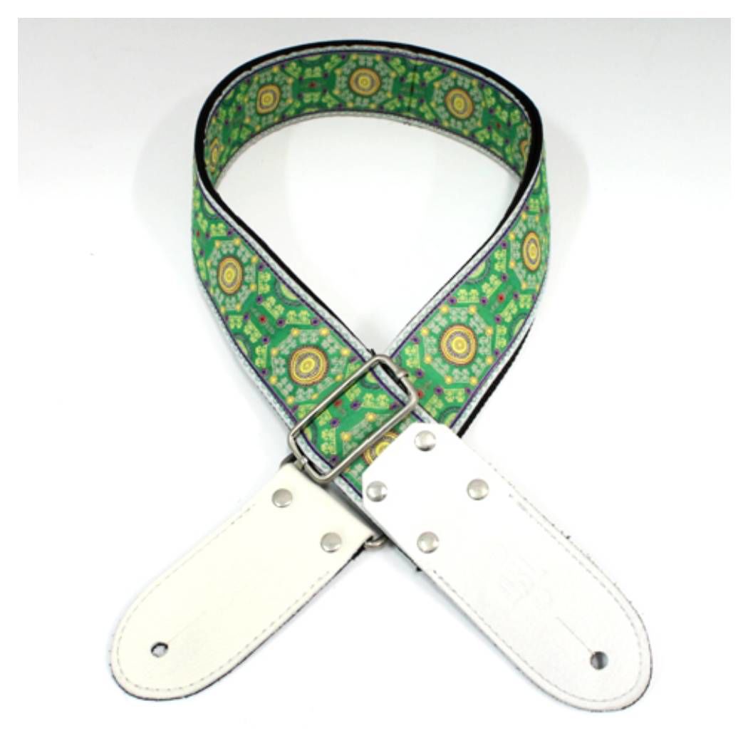 DSL Straps Weaving Series Jacquard Weaving Guitar Strap 2in  - SAL Green