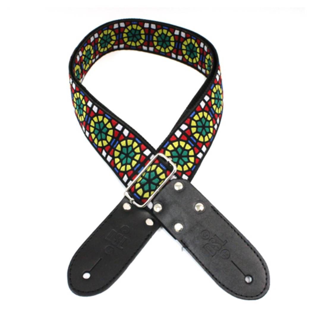 DSL Straps Weaving Series Jacquard Weaving Guitar Strap 2in  - SG Green