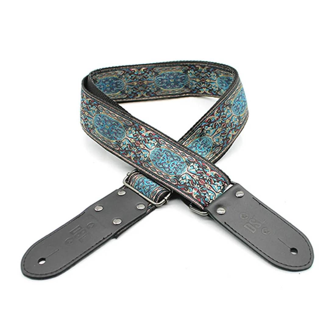 DSL Straps Weaving Series Jacquard Weaving Guitar Strap 2in  - Shiraz Blue