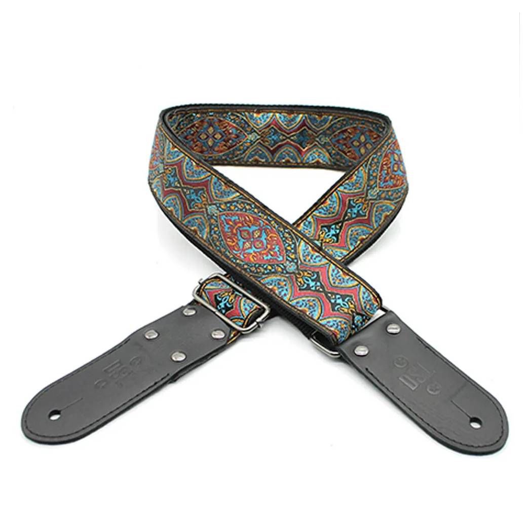 DSL Straps Weaving Series Jacquard Weaving Guitar Strap 2in  - Shiraz Red