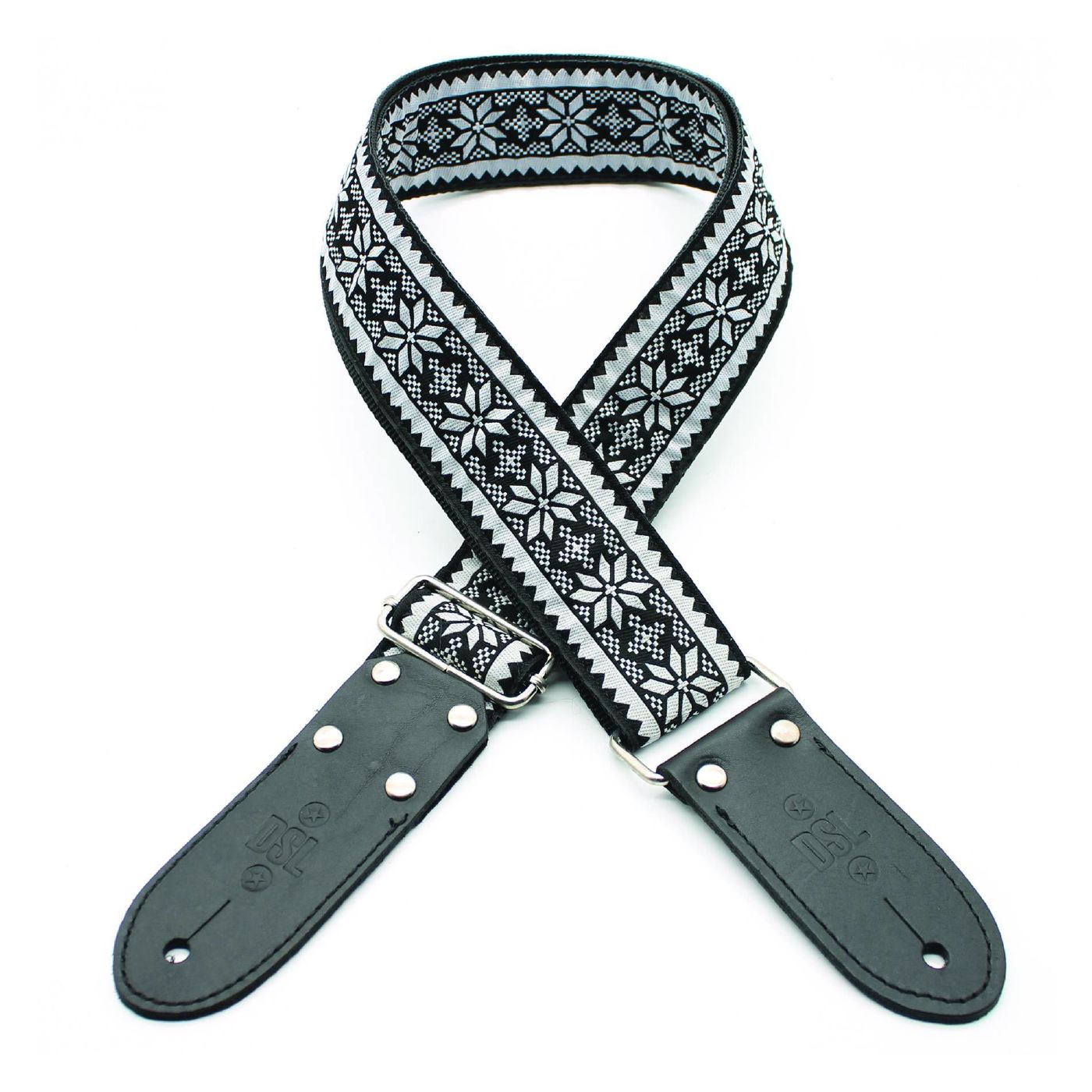 DSL Straps Weaving Series Jacquard Weaving Guitar Strap 2in  - Snow