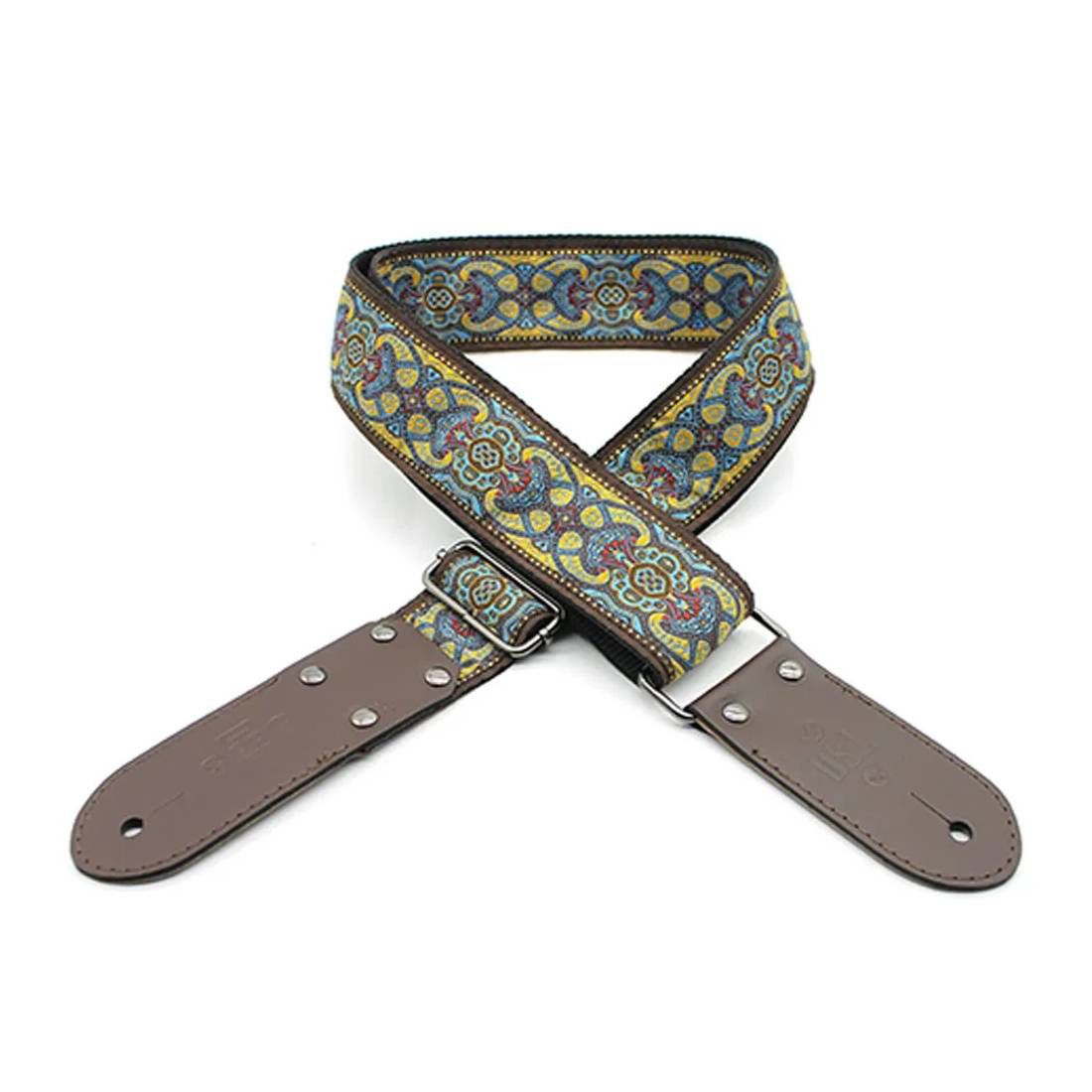 DSL Straps Weaving Series Jacquard Weaving Guitar Strap 2in  - TAD Yellow