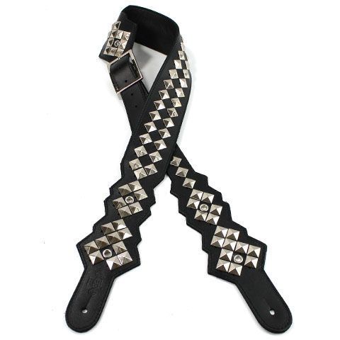 DSL Straps Metal Series RR Tribute Guitar Strap 2.5in - Black/Black
