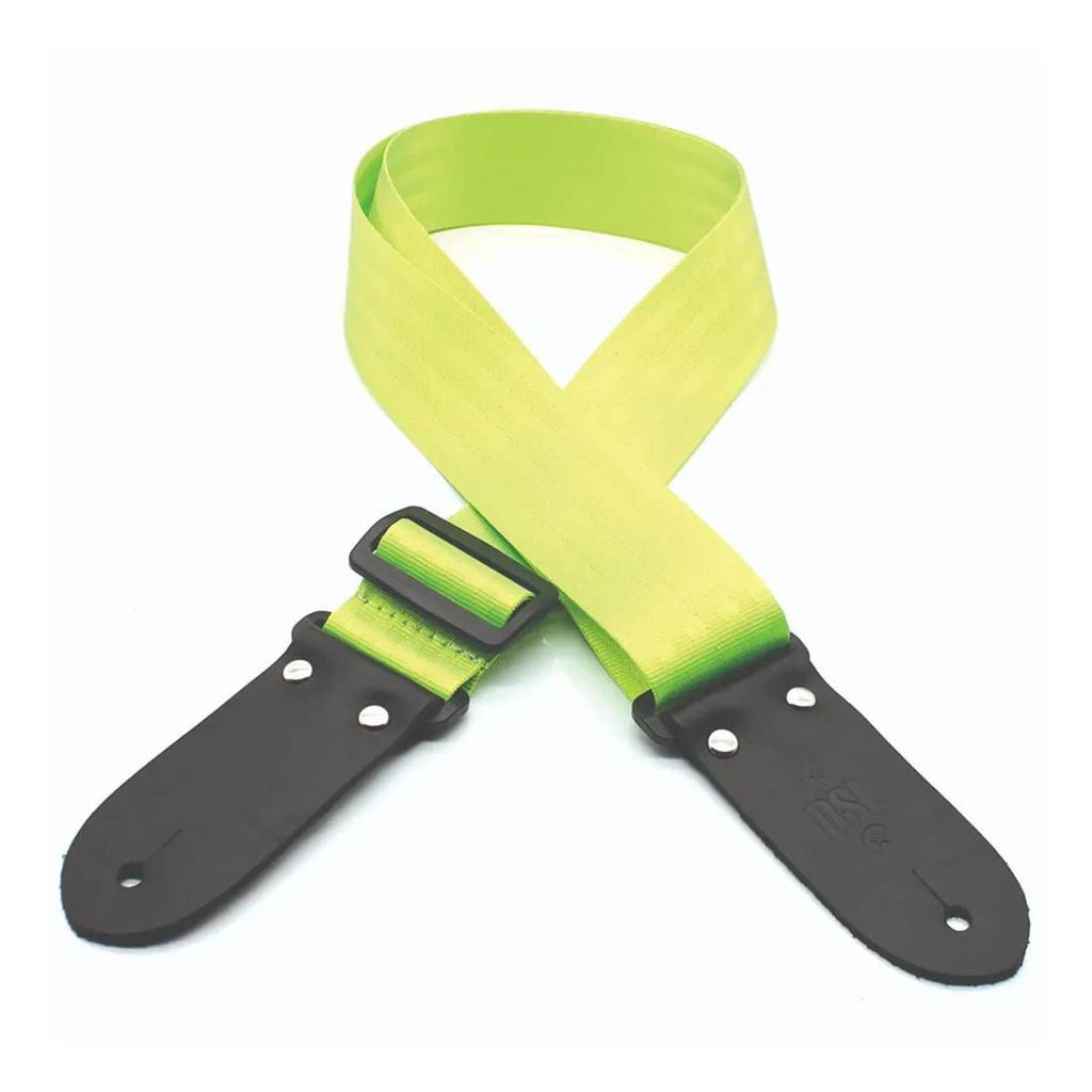 DSL Straps Classic Seat Belt Guitar Strap 2" Webbing - Lime