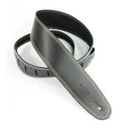 DSL Straps Classic Series Single Ply Guitar Strap 2.5in - Black/Beige Stitch