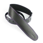 DSL Straps Classic Series Single Ply Guitar Strap 2.5in - Black/Purple Stitch - Extra Length