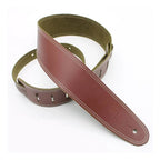 DSL Straps Classic Series Single Ply Guitar Strap 2.5in - Maroon/Beige Stitch